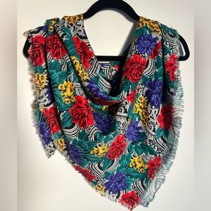 Vintage 70’s Floral Scarf, Women’s Union Tag